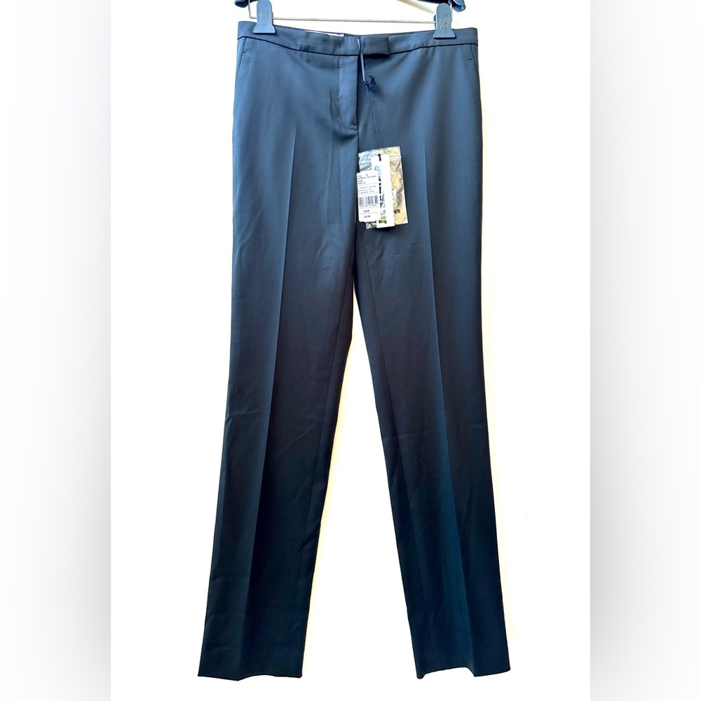 NWT Jil Sander Stretch Wool Charcoal Black Dress Pants, 38, US 8